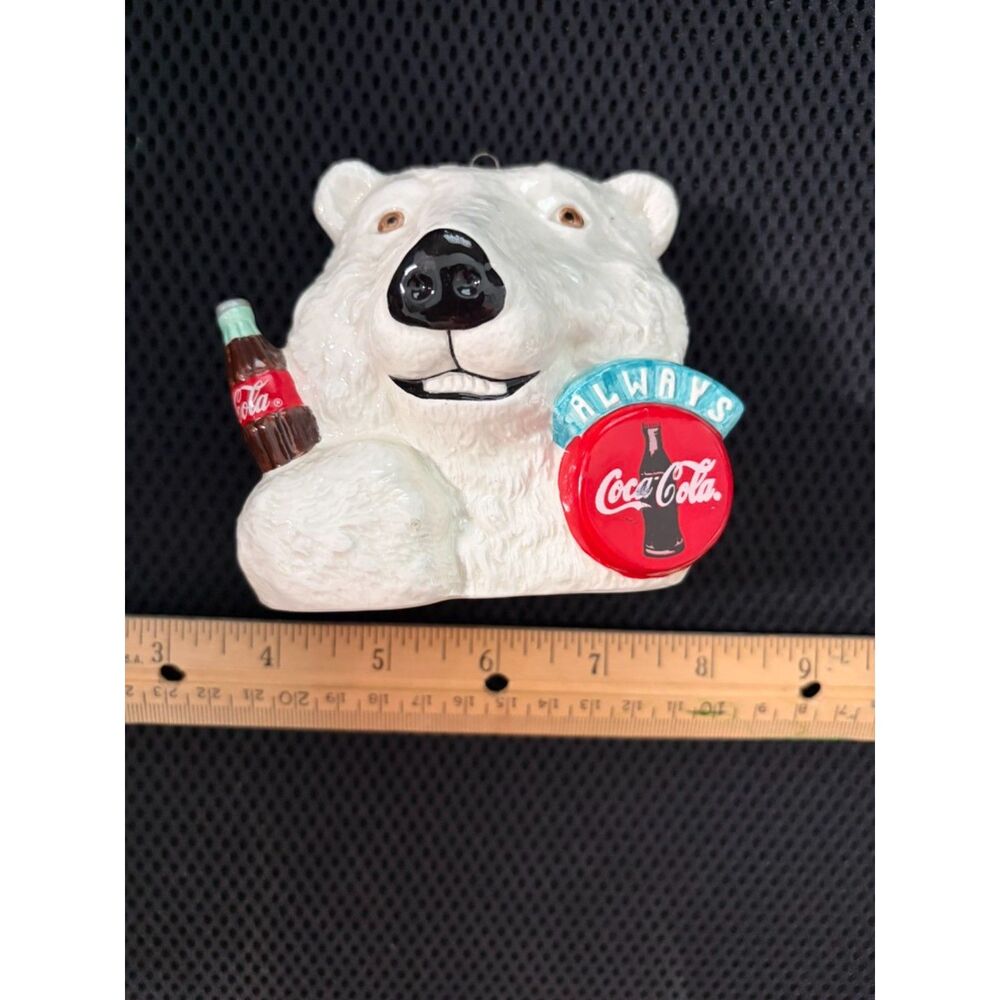 1997 Coca Cola polar bear ornament ceramic
